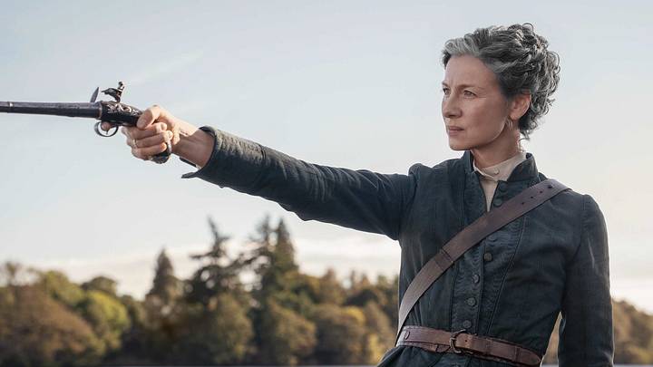 Caitríona Balfe as Claire Fraser in Outlander season 8 Episode 9. 