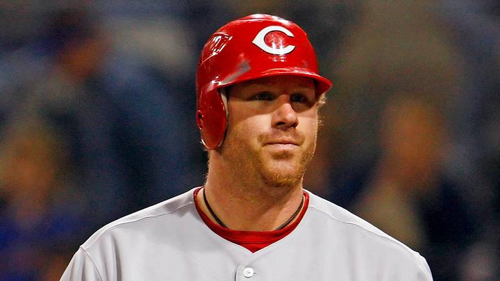 May 24, 2008; San Diego, CA, USA;  Cincinnati Reds left fielder Adam Dunn (44) during the eighth inning at Petco Park. The Reds beat the Padres 7-2. Mandatory Credit: Jody Gomez-USA TODAY Sports