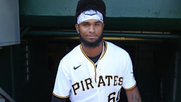 Jun 18, 2022; Pittsburgh, Pennsylvania, USA;  Pittsburgh Pirates shortstop Liover Peguero (60)
