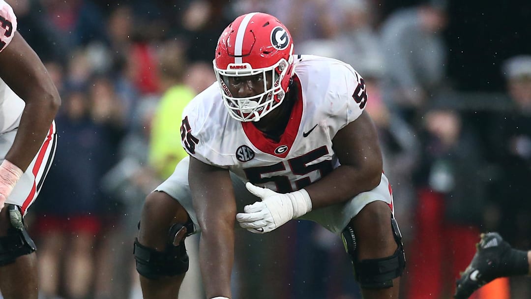 With Drew Dalman scheduled to be a free agent, the Atlanta Falcons could target former Georgia Bulldogs center Jared Wilson in the NFL Draft.