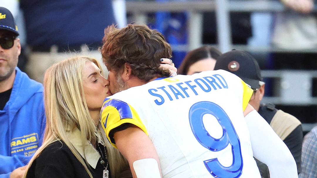 Los Angeles Rams quarterback Matthew Stafford and his wife Kelly Stafford.