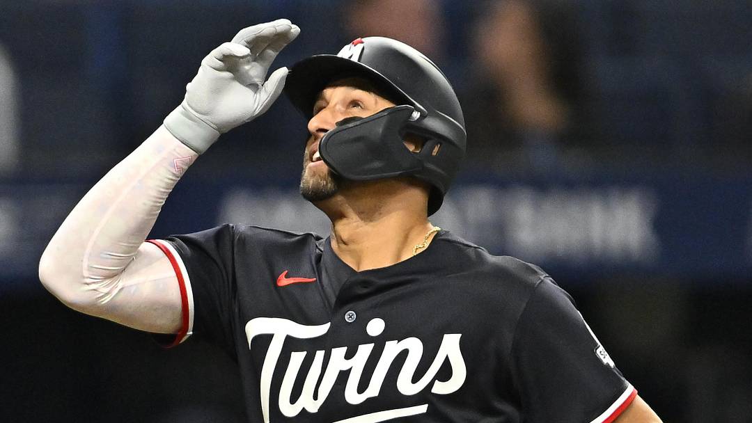 Apr 24, 2026; St. Petersburg, Florida, USA; Minnesota Twins infielder Royce Lewis (23) celebrates a home run during the ninth inning against the Tampa Bay Rays at Tropicana Field. Mandatory Credit: Pablo Robles-Imagn Images Apr 24, 2026; St. Petersburg, Florida, USA; Minnesota Twins infielder Royce Lewis (23) celebrates a home run during the ninth inning against the Tampa Bay Rays at Tropicana Field. Mandatory Credit: Pablo Robles-Imagn Images