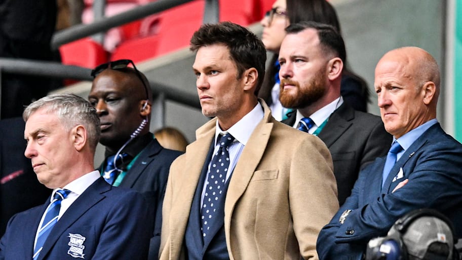Tom Brady (center) was part of a takeover for Birmingham City back in 2023. | IMAGO/Action Plus