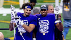 Washington Huskies and Atlanta Falcons Teammates Bralen Trice and Michael Penix