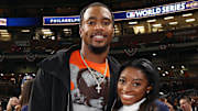 Jonathan Owens and Simone Biles