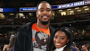 Jonathan Owens and Simone Biles
