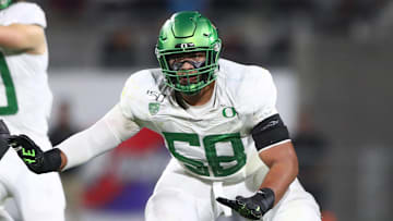 Immanuel Iheanacho is Oregon's highest-rated offensive line recruit since 2022 No. 8 overall Josh Conerly and 2018 No. 53 Penei Sewell, a first-round draft pick and Outland Trophy winner.