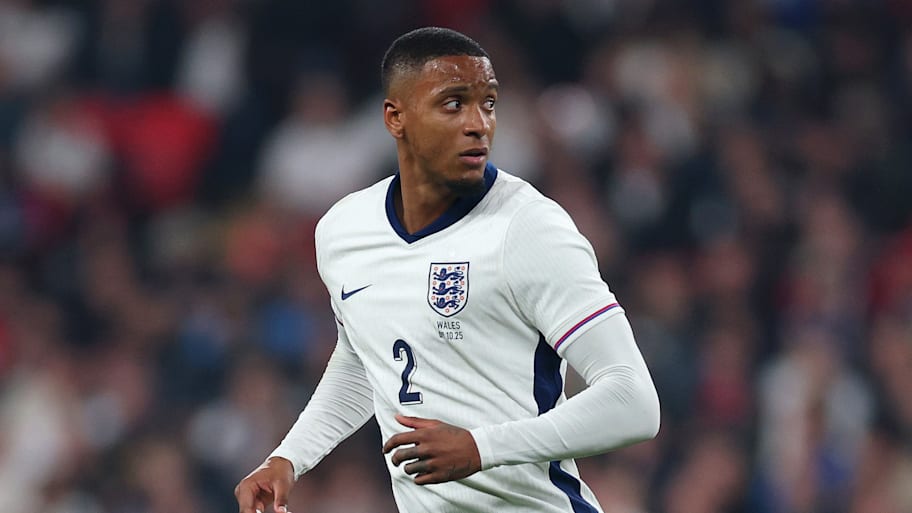 Ezri Konsa in action for England.