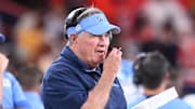 Oct 31, 2025; Syracuse, New York, USA; North Carolina Tar Heels head coach Bill Belichick on the sidelines in the second quarter against the Syracuse Orange at the JMA Wireless Dome. Mandatory Credit: Mark Konezny-Imagn Images