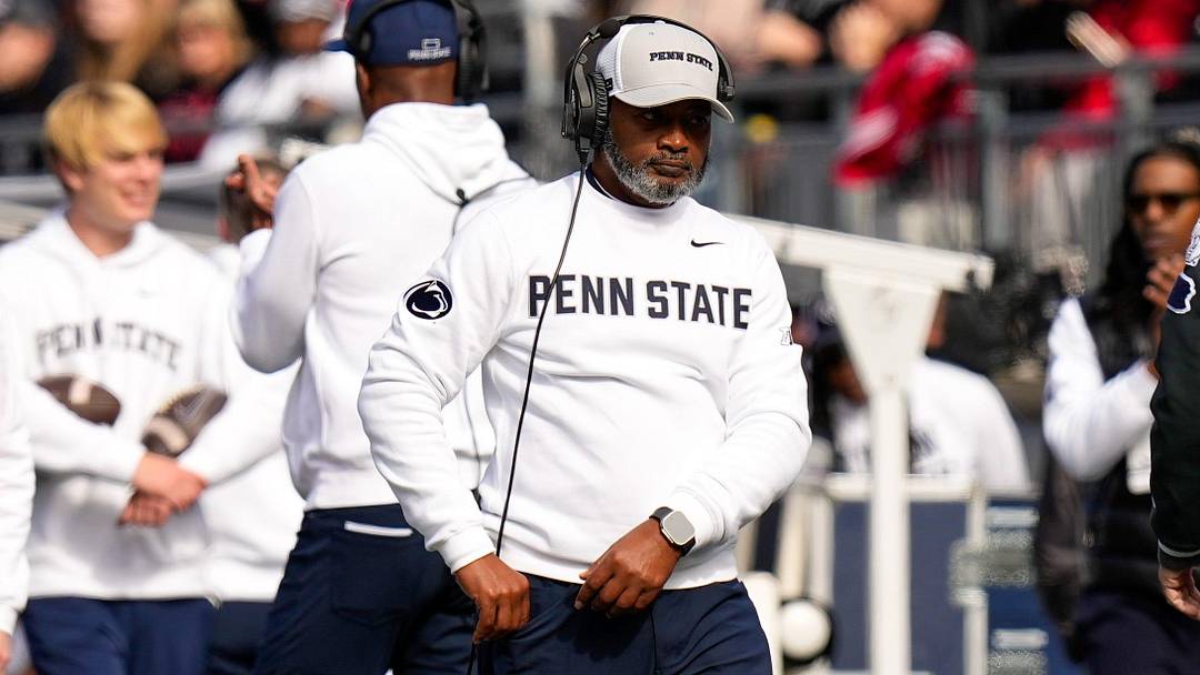 Penn State Nittany Lions interim head coach Terry Smith in the first half of the college football game at Ohio Stadium on Saturday, Nov. 1, 2025 in Columbus, Ohio. Penn State Nittany Lions interim head coach Terry Smith in the first half of the college football game at Ohio Stadium on Saturday, Nov. 1, 2025 in Columbus, Ohio.