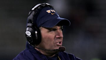 Oct 20, 2006; East Hartford, CT, USA; West Virginia Mountaineers head coach Rich Rodriguez in the 2nd half against the Connecticut Huskies at Rentschler Field. West Virginia came away with the win 37-11. Mandatory Credit: David Butler II-Imagn Images Copyright © David Butler II