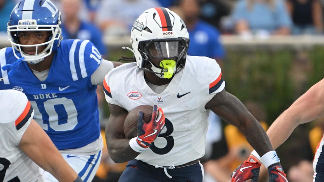 Virginia Cavaliers running back J'Mari Taylor 