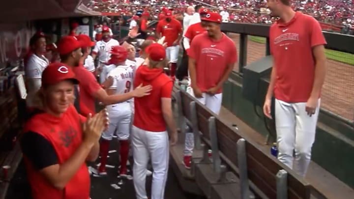 The Cincinnati Reds were thrilled to learn one of their players was an All-Star. The Cincinnati Reds were thrilled to learn one of their players was an All-Star.