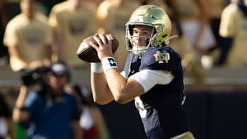 Notre Dame Fighting Irish quarterback Riley Leonard could use a good game this week.