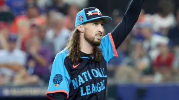 Strahm struck out the only batter he faced in the seventh inning of Tuesday's All-Star Game.