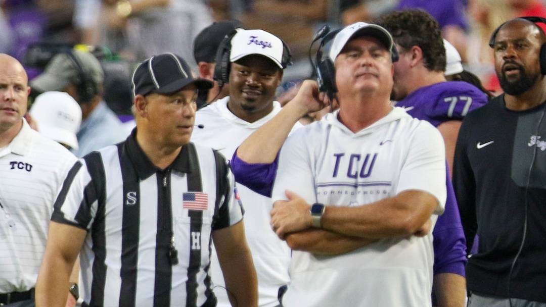 Week 3, TCU vs Arkansas State at Amon G Carter Stadium in Fort Worth, Head Coach Sonny Dykes