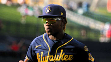 Milwaukee Brewers prospect Jesus Made runs off the field during the spring breakout game on March 17, 2025.