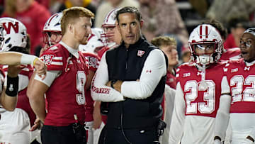 Wisconsin Badgers head coach Luke Fickell is seen during the second half of the game against the Iowa Hawkeyes, October 11, 2025, at Camp Randall in Madison