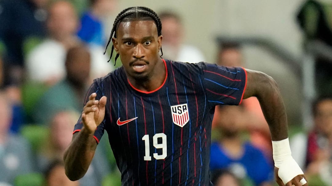 Oct 10, 2025; Austin, Texas, USA; United States forward Haji Wright (19) moves the ball during the second half at Q2 Stadium.