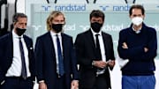 Fabio Paratici, Pavel Nedved, Andrea Agnelli e John Elkann