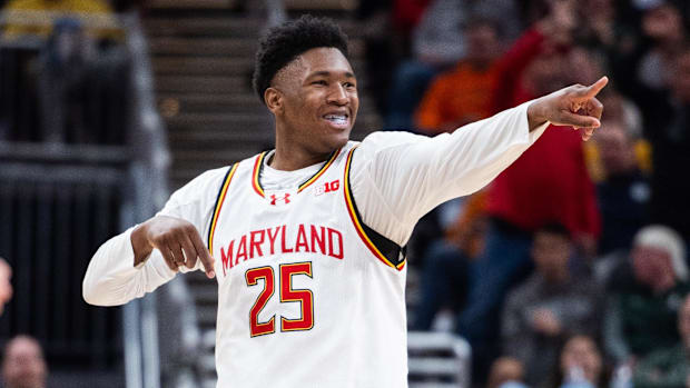 Maryland Terrapins center Derik Queen