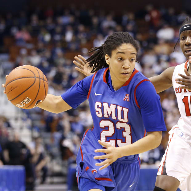 Southern Methodist Mustangs guard Keena Mays in 2014