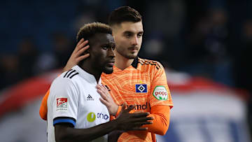 Marko Johansson (rechts im Bild) hütete bis Sommer 2024 das Tor des HSV