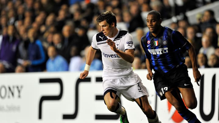Gareth Bale one of the many occasions he raced past Maicon