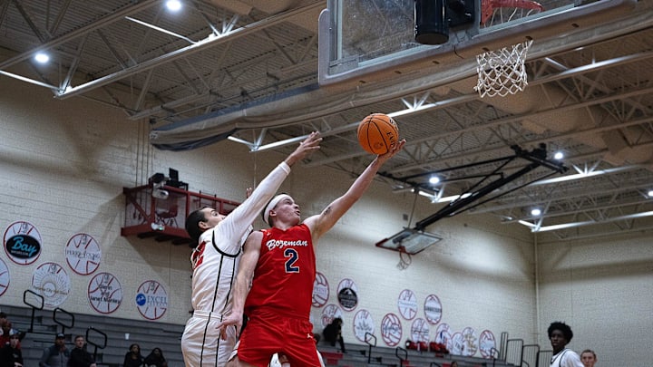 Bozeman's Jamie Hernandez makes a play against Bay at John L. Cobb Gymnasium in Panama City, Fla., Dec. 20, 2024. Bay won the game 77-55. (Tyler Orsburn/News Herald) Bozeman's Jamie Hernandez makes a play against Bay at John L. Cobb Gymnasium in Panama City, Fla., Dec. 20, 2024. Bay won the game 77-55. (Tyler Orsburn/News Herald)