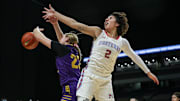Monterey's Aaliyah Chavez attempts to grab a rebound during the Class 5A Division II state championship girls basketball game on Saturday, March 1, 2025, at The Alamodome in San Antonio.
