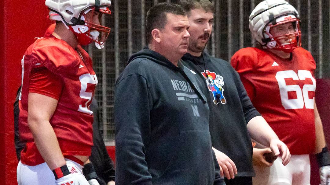 Geep Wade, Nebraska offensive line coach. Geep Wade, Nebraska offensive line coach.