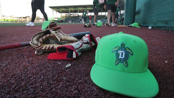 The Daytona Tortugas go through their last practice before the regular season, Thursday, April 4, 2024, at Jackie Robinson Ballpark.