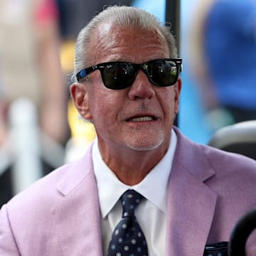Indianapolis Colts owner Jim Irsay before the start of their game against the Los Angeles Chargers at Dignity Health Sports Park in Carson, CA., on Sunday, Sept., 8, 2019.

Indianapolis Colts Play The Los Angeles Chargers In Their Nfl Season Opener