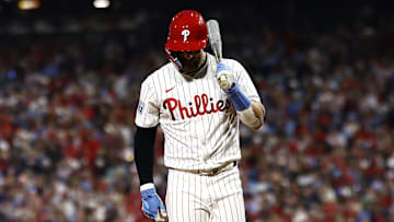 Philadelphia Phillies first baseman Bryce Harper hasn't hit a home run since Aug. 9