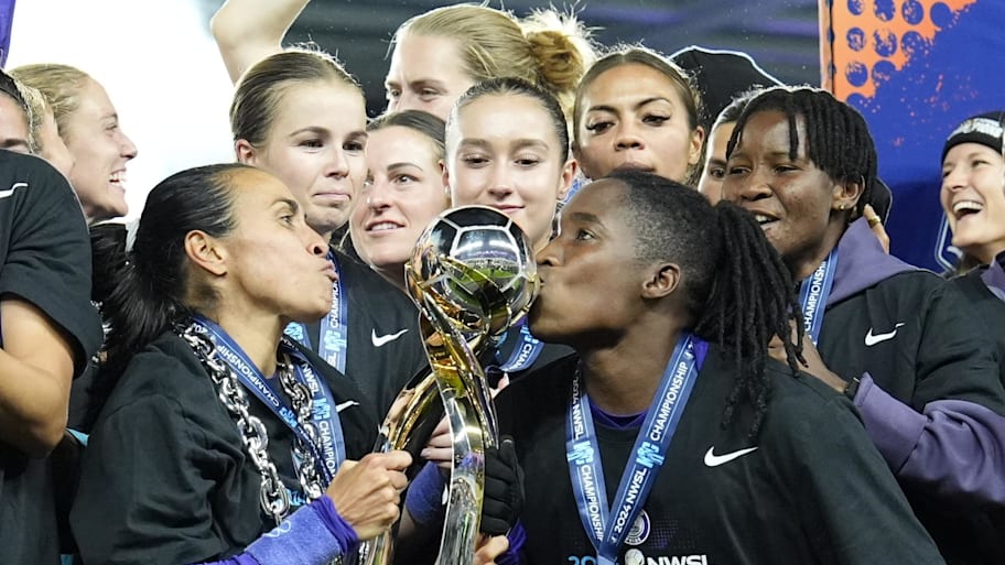 Orlando Pride forward Marta  and Orlando Pride forward Barbra Banda 