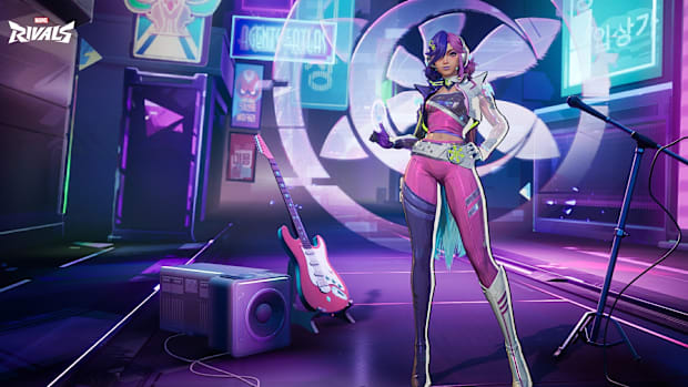 Luna Snow Mirae 2099 Costume in Marvel Rivals.