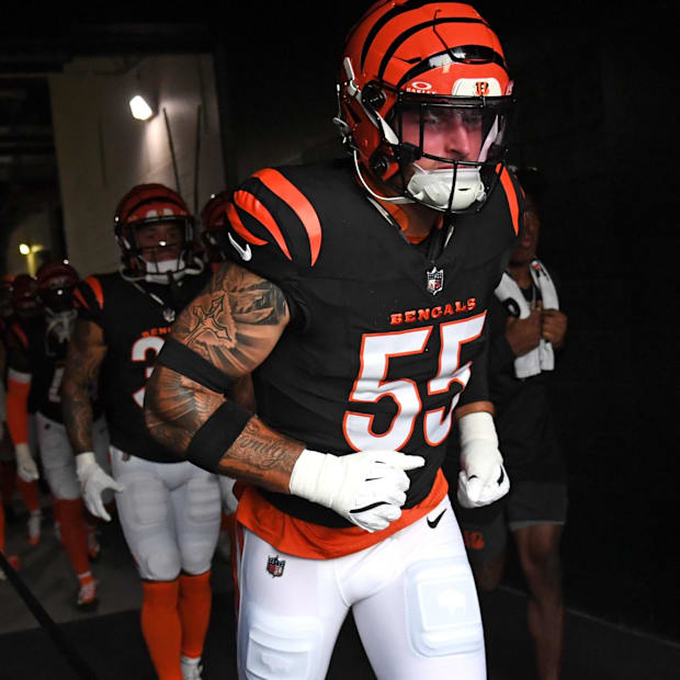 Cincinnati Bengals linebacker Logan Wilson in the tunnel against the Philadelphia Eagles at Lincoln Financial Field. 