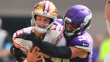 San Francisco 49ers QB Brock Purdy and Minnesota Vikings LB Blake Cashman