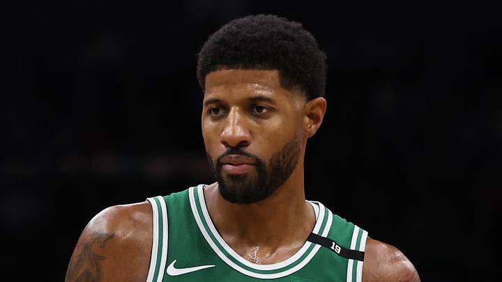 Oct 26, 2026; Boston, Massachusetts, USA; Boston Celtics forward Paul George (13) during the second half against the Chicago Bulls at TD Garden. Mandatory Credit: Winslow Townson-Imagn Images
