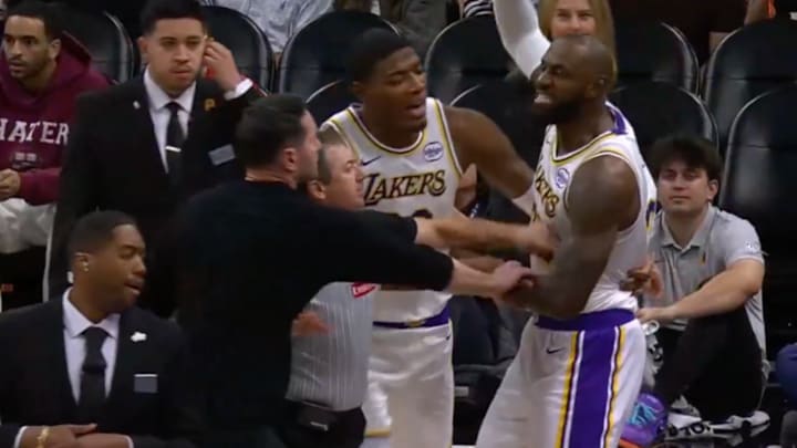 LeBron James was furious with Dillon Brooks during the Lakers win over the Suns. LeBron James was furious with Dillon Brooks during the Lakers win over the Suns.