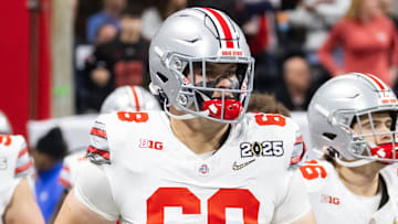 Ohio State Buckeyes offensive lineman George Fitzpatrick (68)