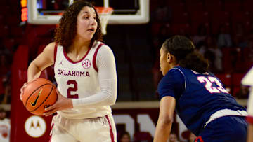 Oklahoma freshman point guard Aaliyah Chavez, shown inm the season opener vs. Belmont, scored a season-high 21 in Wednesday's win over Kansas City at Lloyd Noble Center.