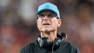 LA Chargers head coach Jim Harbaugh
