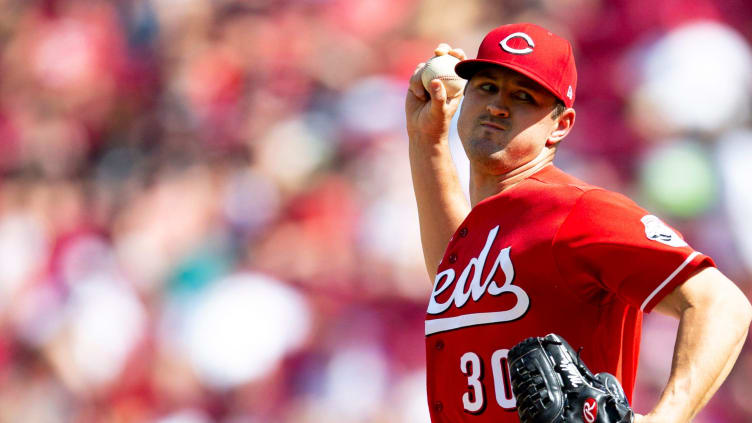 Cincinnati Reds starting pitcher Tyler Mahle (30) pitches.