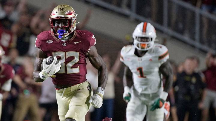 Florida State Seminoles running back Ousmane Kromah (32)