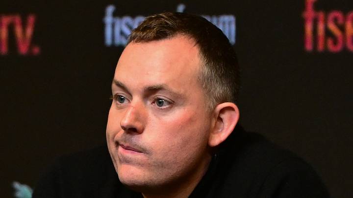 Milwaukee Bucks general manager Jon Horst addresses the media after head coach Adrian Griffin (not pictured) was dismissed at Fiserv Forum on January 24, 2024.