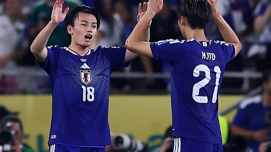 Japan players celebrate