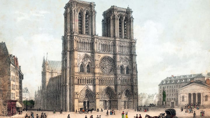 Notre-Dame de Paris in a 19th-century illustration.