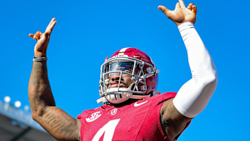 Alabama Crimson Tide quarterback Jalen Milroe (4)