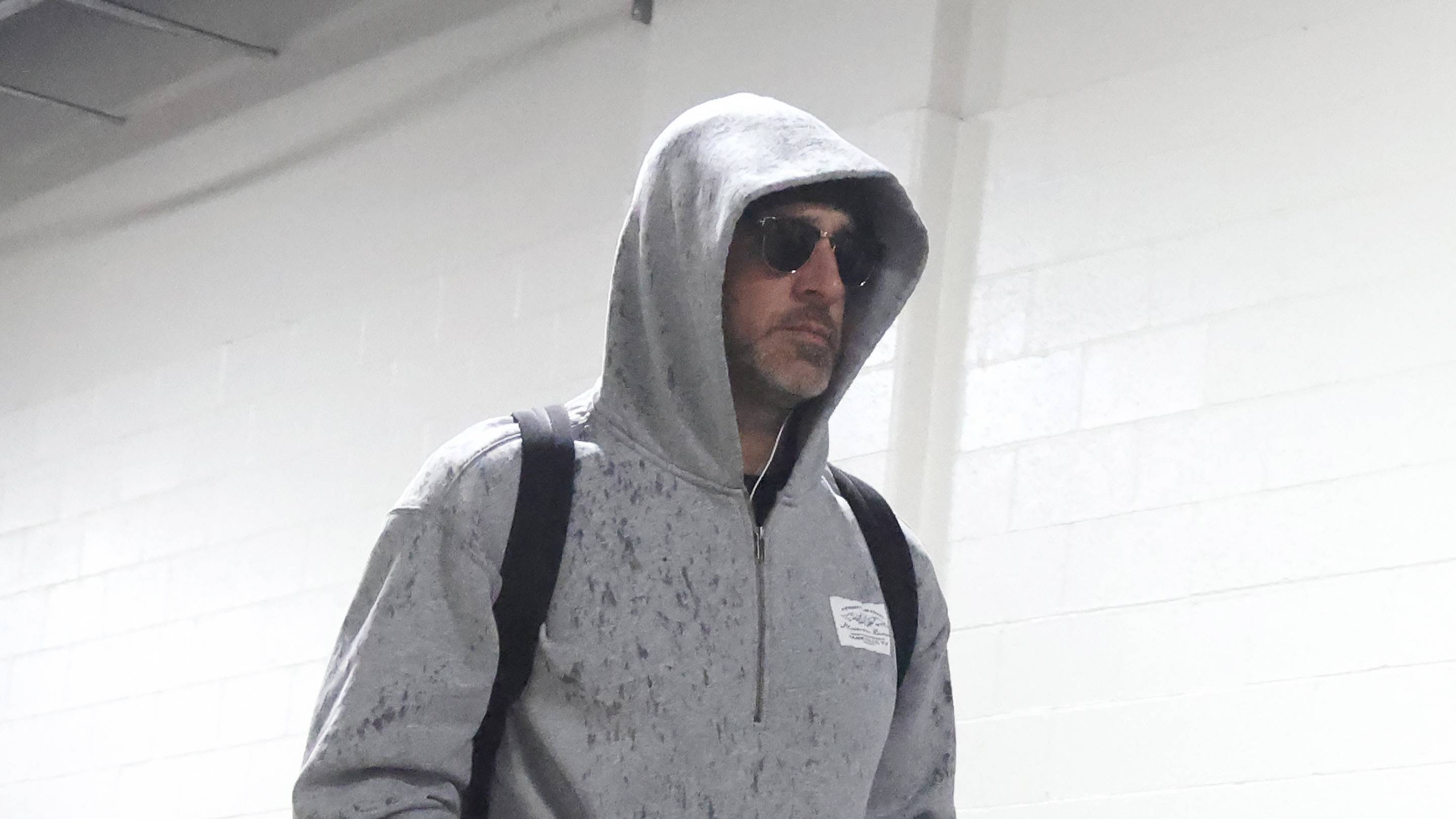 Steelers QB Aaron Rodgers Spotted in Casual-Cool Game Day Look